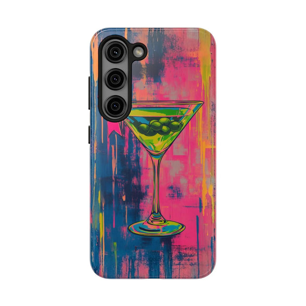 Neon Martini Pop Art Tough Phone Case Printify