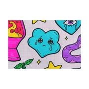 Kawaii Lava Lamp Sad Cloud Snake Matte Canvas Print LavenderCeleste