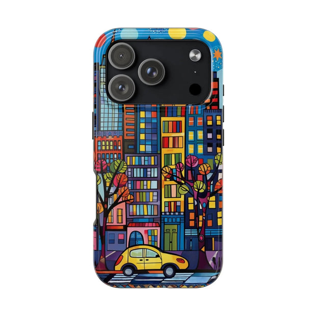 Upper Eastside NYC Pop Art Tough Phone Case LavenderCeleste