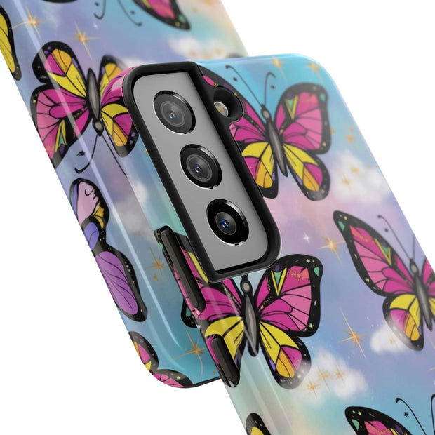 Retro Pop Art Butterfly Sky Tough Phone Case
