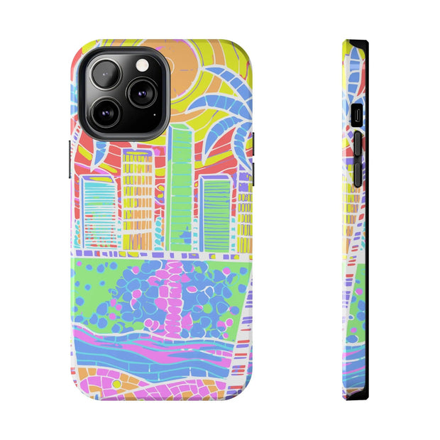 South Beach Miami Mosaic Art Tough Phone Case LavenderCeleste