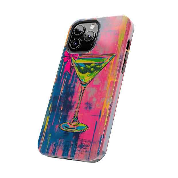 Neon Martini Pop Art Tough Phone Case Printify