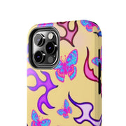 Y2K Butterfly Flames Retro Tough Phone Case LavenderCeleste