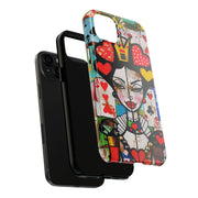 Queen of Hearts Pop Art Tough Phone Case LavenderCeleste