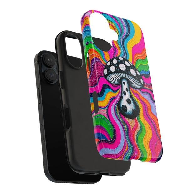 Psychedelic Rainbow Mushroom Art – Trippy Case LavenderCeleste