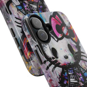 Goth Street Cat Pop Art Graffiti Tough Phone Case LavenderCeleste