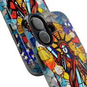 Statue of Liberty Mosaic Art Tough Phone Case LavenderCeleste