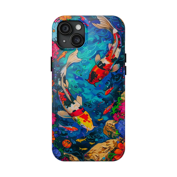 Vibrant Koi Pond Pop Art Tough Phone Case