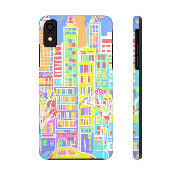 Upper East Side Pastel City Tough Phone Case LavenderCeleste