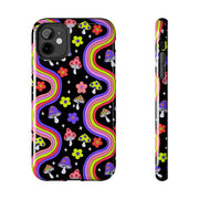 Groovy Mushroom Rainbow Tough Phone Case LavenderCeleste