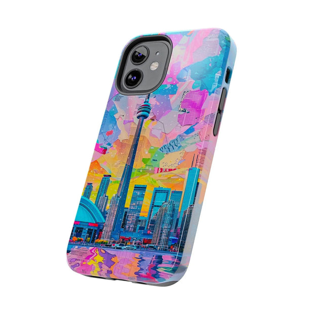 Toronto Pop Art Collage Skyline Tough Phone Case LavenderCeleste