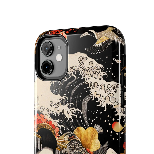 Golden Geisha Wave Japanese Art Tough Phone Case