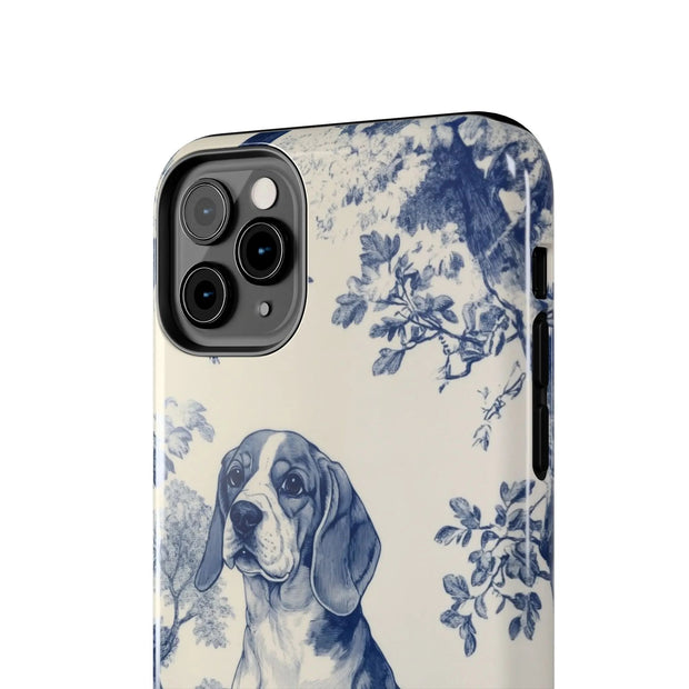 Blue Toile Beagle Country Scenic Tough Phone Case LavenderCeleste