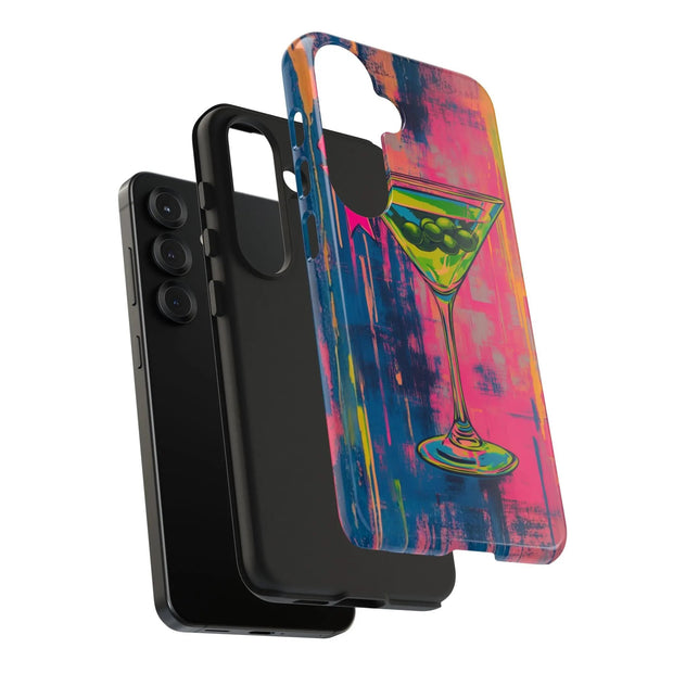 Neon Martini Pop Art Tough Phone Case Printify