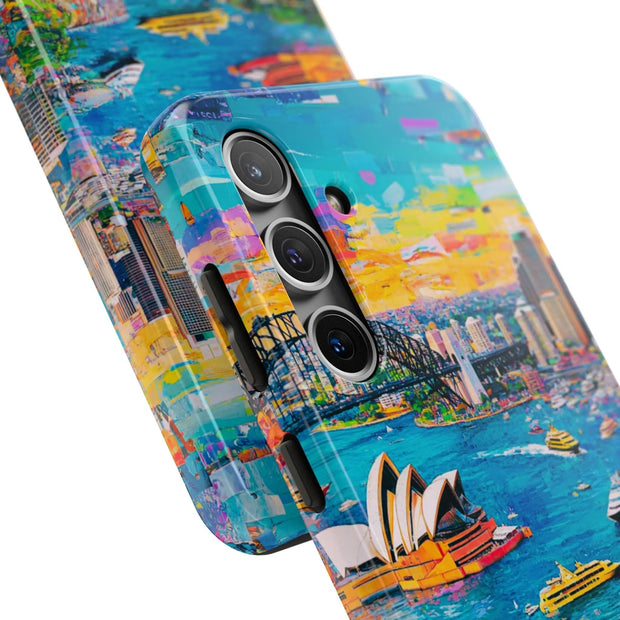 Sydney Collage Skyline Art Tough Phone Case LavenderCeleste