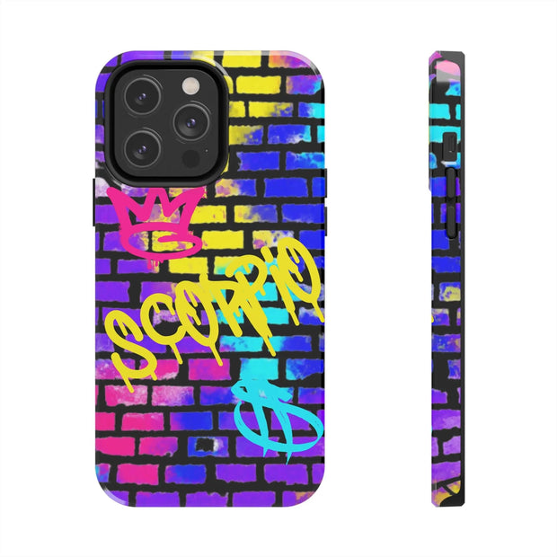 Scorpio Graffiti Wall Zodiac Tough Phone Case LavenderCeleste