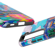 Los Angeles Hollywood Skyline Tough Phone Case – Vibrant Pop Art City Design - LavenderCeleste