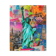 Vibrant New York Collage Matte Canvas – Statue of Liberty Pop Art Printify