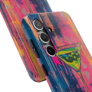 Neon Martini Pop Art Tough Phone Case Printify