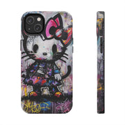 Goth Street Cat Pop Art Graffiti Tough Phone Case LavenderCeleste