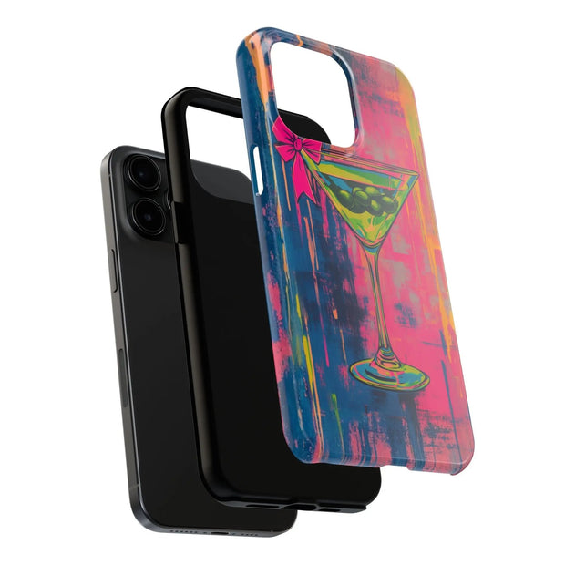 Neon Martini Pop Art Tough Phone Case Printify