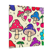 Kawaii Mushroom Cherry Flower Matte Canvas Print LavenderCeleste