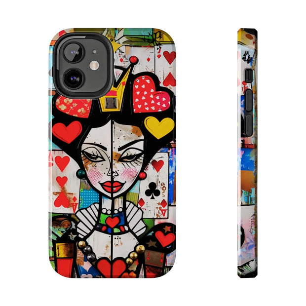 Queen of Hearts Pop Art Tough Phone Case LavenderCeleste
