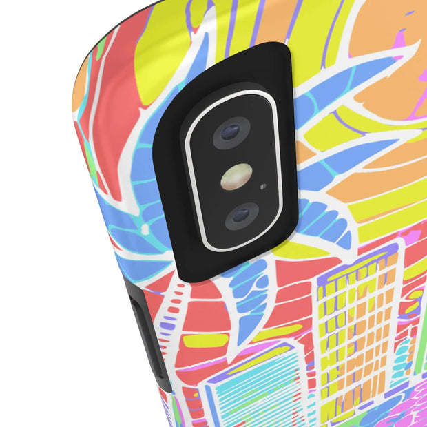 South Beach Miami Mosaic Art Tough Phone Case LavenderCeleste