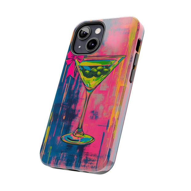 Neon Martini Pop Art Tough Phone Case Printify