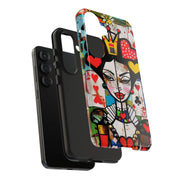 Queen of Hearts Pop Art Tough Phone Case LavenderCeleste
