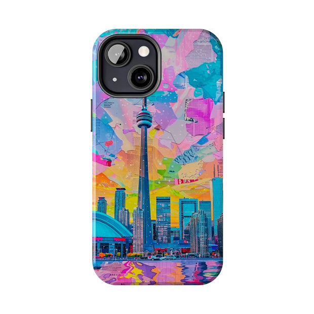 Toronto Pop Art Collage Skyline Tough Phone Case LavenderCeleste