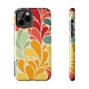 Vintage Retro 70s Abstract Groovy Tough Phone Case LavenderCeleste