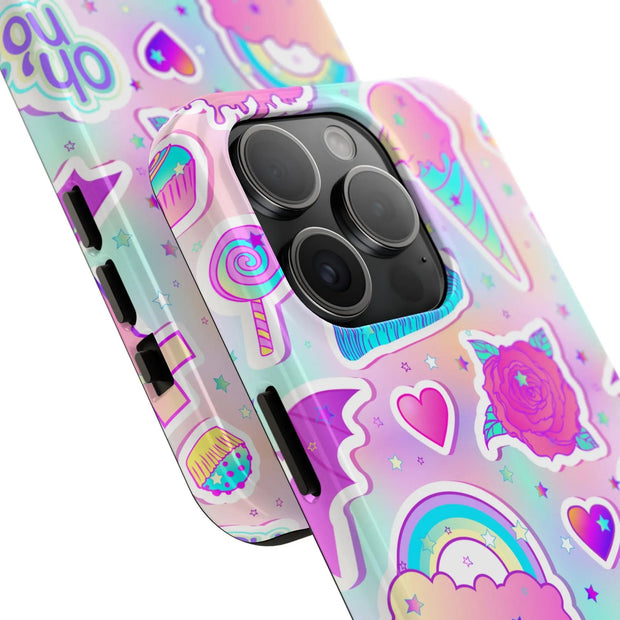 Pastel Goth Kawaii Graveyard Tough Phone Case LavenderCeleste