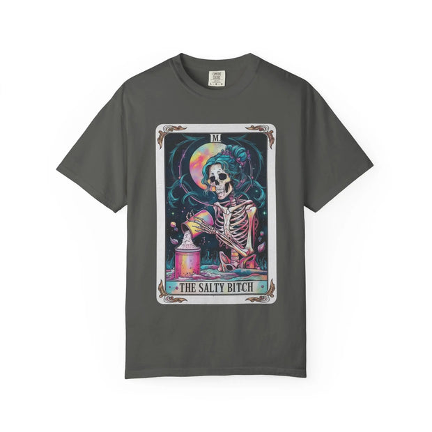 The Salty Bitch Skeleton Tarot Comfort Colors Tee LavenderCeleste