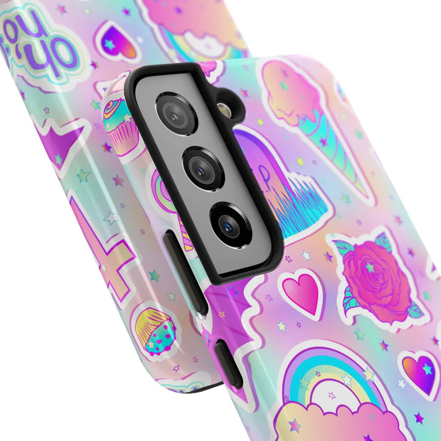 Pastel Goth Kawaii Graveyard Tough Phone Case LavenderCeleste