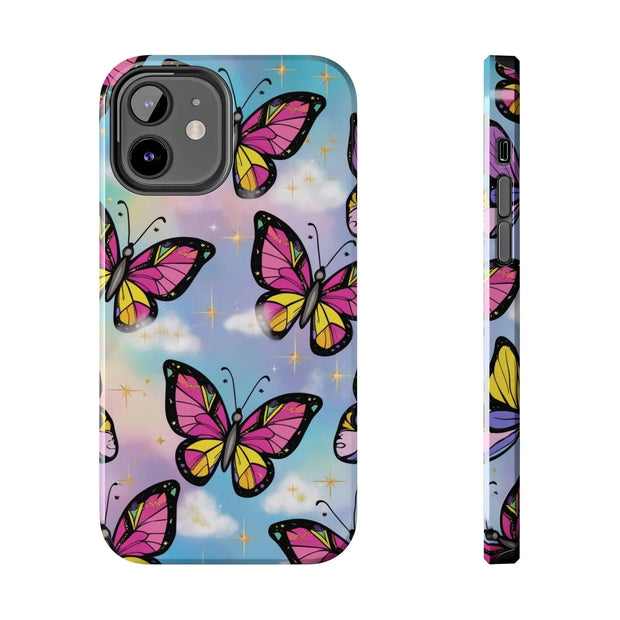 Retro Pop Art Butterfly Sky Tough Phone Case