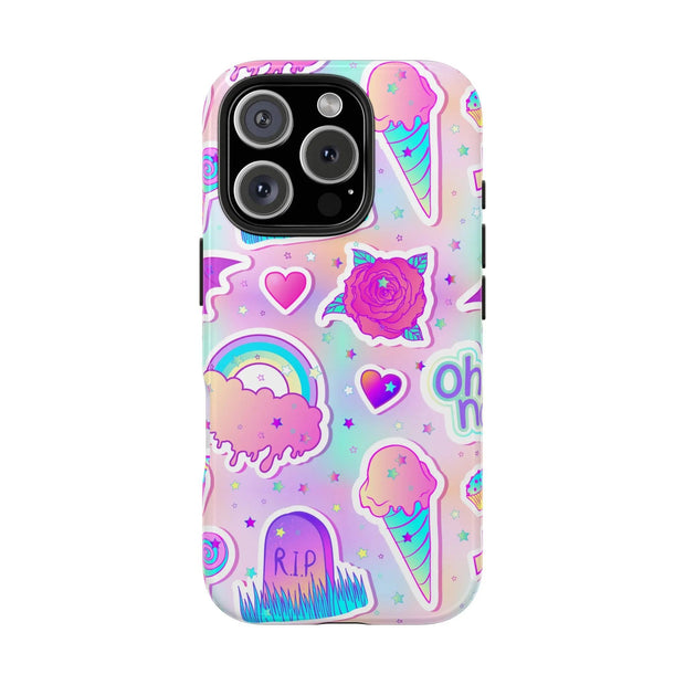 Pastel Goth Kawaii Graveyard Tough Phone Case LavenderCeleste