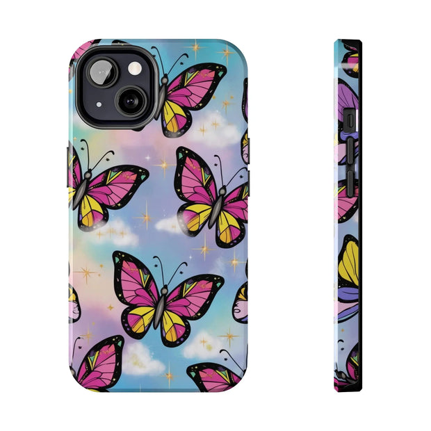 Retro Pop Art Butterfly Sky Tough Phone Case