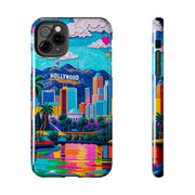Los Angeles Hollywood Skyline Tough Phone Case – Vibrant Pop Art City Design - LavenderCeleste