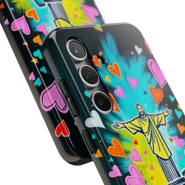 Rio de Janeiro Neon Pop Art Tough Phone Case LavenderCeleste