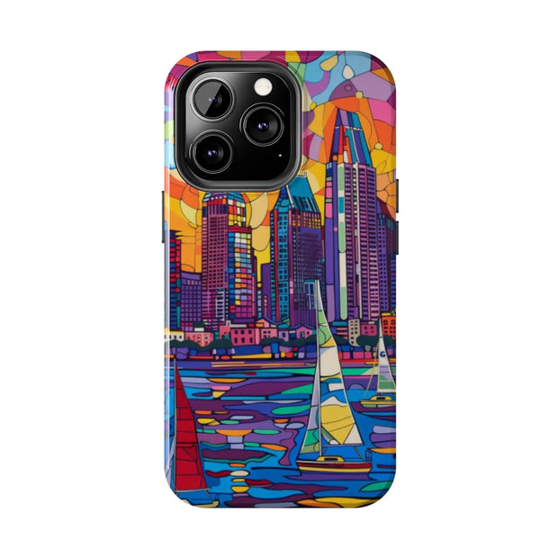San Diego Skyline Pop Art Tough Phone Case LavenderCeleste