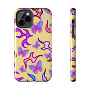 Y2K Butterfly Flames Retro Tough Phone Case LavenderCeleste