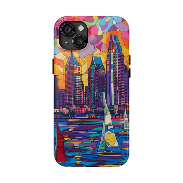 San Diego Skyline Pop Art Tough Phone Case LavenderCeleste