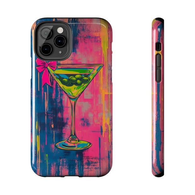 Neon Martini Pop Art Tough Phone Case Printify
