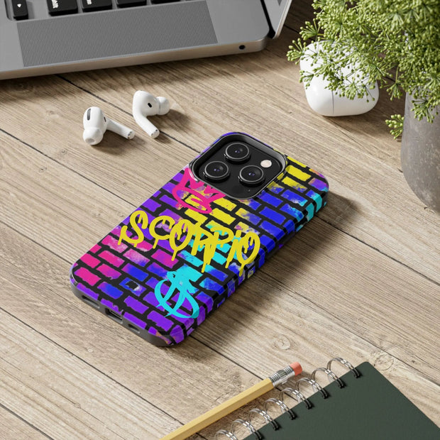 Scorpio Graffiti Wall Zodiac Tough Phone Case LavenderCeleste
