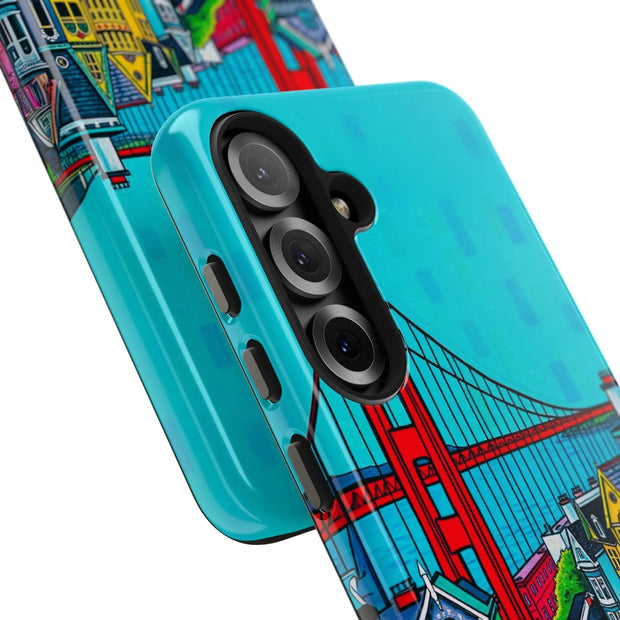 San Francisco Pop Art Colorful City Tough Phone Case LavenderCeleste