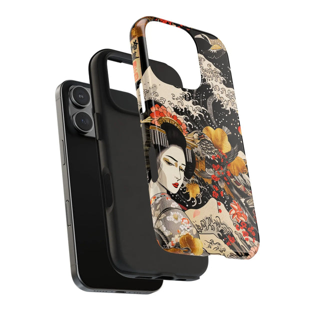 Golden Geisha Wave Japanese Art Tough Phone Case