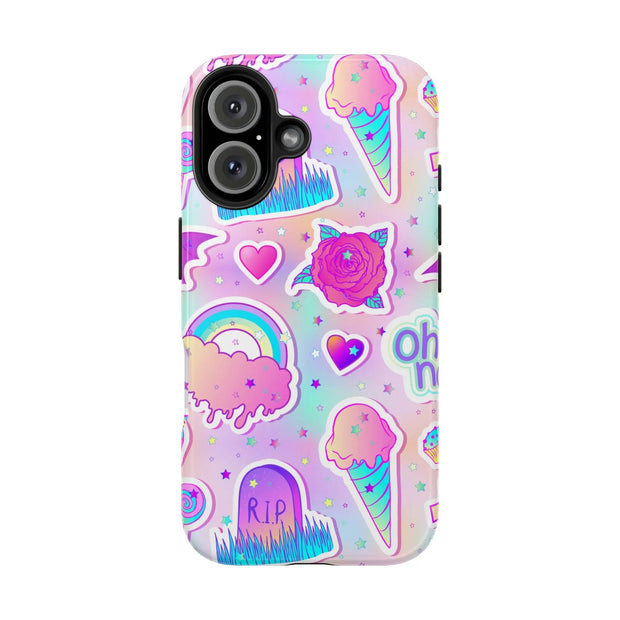 Pastel Goth Kawaii Graveyard Tough Phone Case LavenderCeleste
