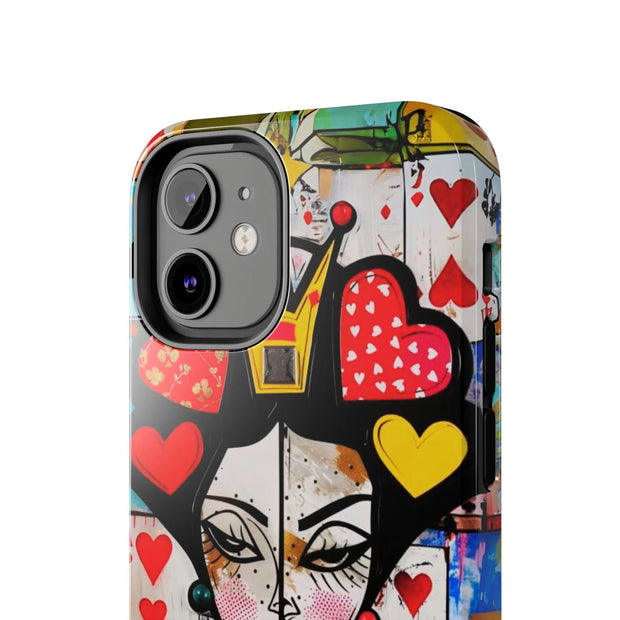 Queen of Hearts Pop Art Tough Phone Case LavenderCeleste