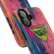 Neon Martini Pop Art Tough Phone Case Printify